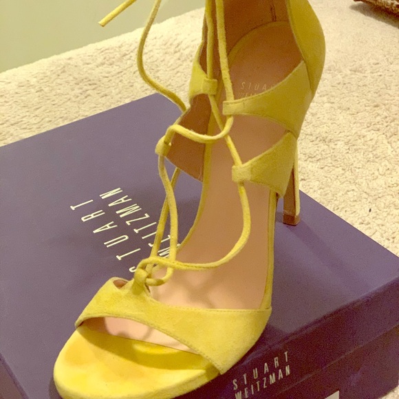 stuart weitzman neon sandals